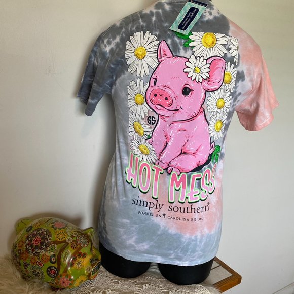 Simply Southern Tops - Simply Southern Hot Mess Tie Dye Shirt